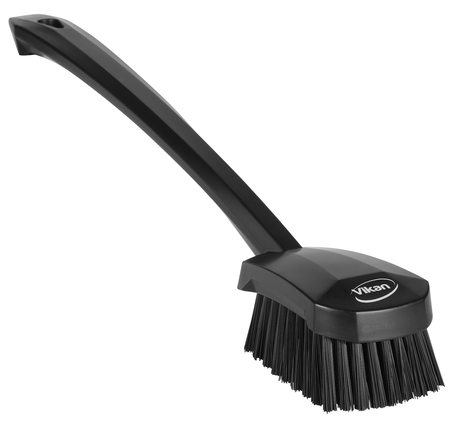 Vikan Washing Brush w/long handle, 415 mm, Hard, Black