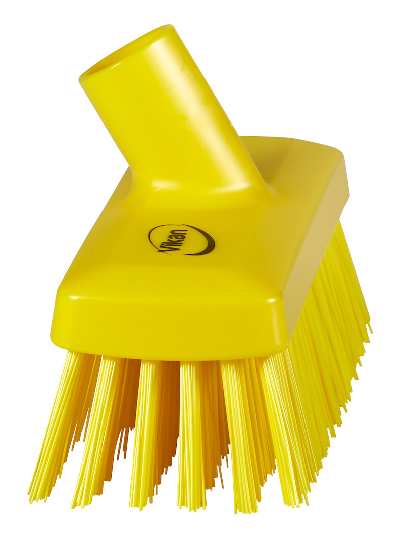 Compact Wall/Deck Scrub, 225 mm, Hard, Yellow