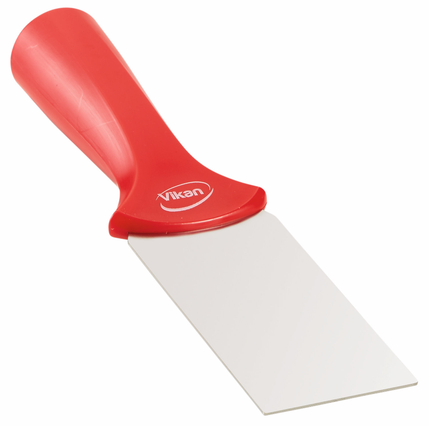 Stainless Steel Scraper with Threaded Handle, 50 mm, Red