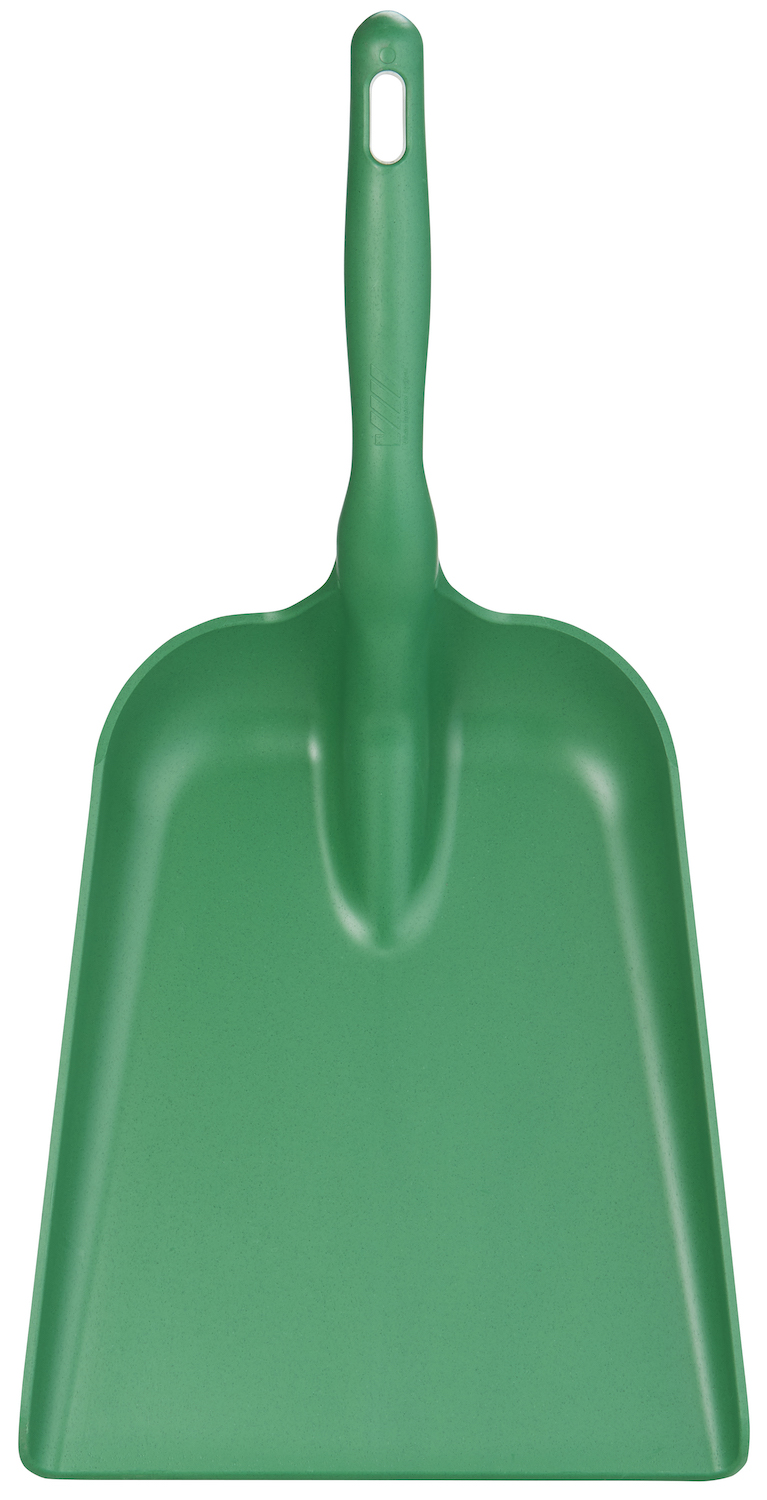 Vikan Hand shovel, Metal Detectable, 327 x 271 x 50 mm, 550 mm, Green