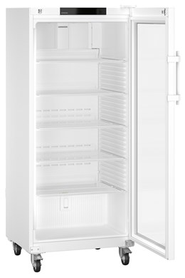 Liebherr HMFvh 5511 pharmaceutical refridgerator, +5 °C, 558 L, (mm) 747 x 769 x 1793, fan-assisted cooling, compliant with DIN 13277, glass door