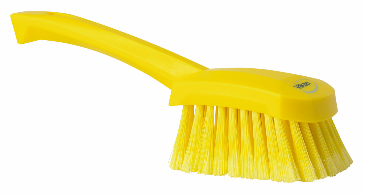 Washing Brush w/short Handle, 270 mm, Soft/split, Yellow