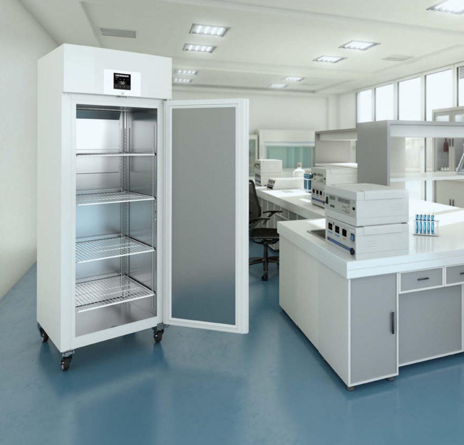 Liebherr LGPv 6520 laboratory freezer, −9 °C to −35 °C, 602 L, (mm) 700 x 830 x 2160, Comfort electronic controller, stainless steel inner liner, steel door