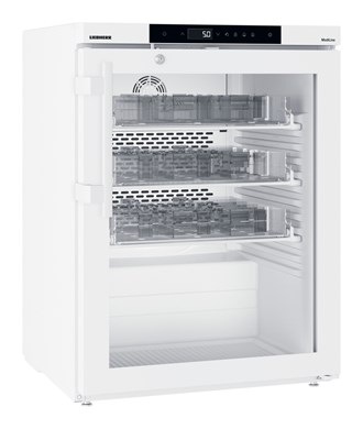 Liebherr MKUv 1613 pharmaceutical refridgerator, +5 °C, 109 L, with medicine drawers, Comfort controller, compliant with DIN 13277, glass door