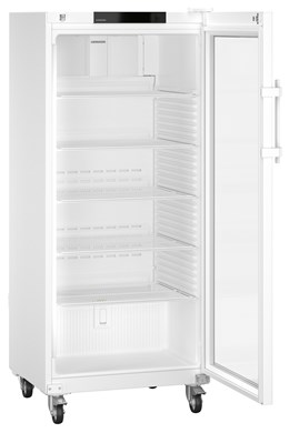 Liebherr HMFvh 5511 pharmaceutical refridgerator, +5 °C, 435 L, fan-assisted cooling, compliant with DIN 13277, glass door