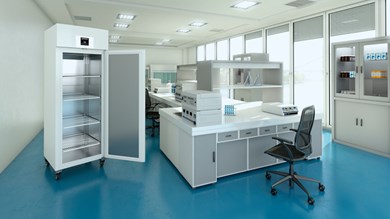 Liebherr LKPv 6520 laboratory refridgerator, −2 °C ... +16 °C, 430 L, Profi electronic controller, stainless steel inner liner, steel door