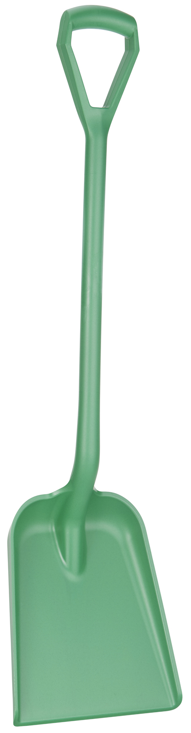 Vikan Shovel, Metal Detectable, D Grip, 327 x 271 x 50 mm, 1040 mm, Green