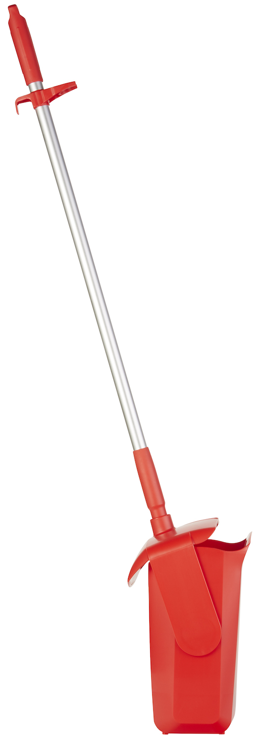 Vikan Dustpan set, closable with broom, 335 mm, Medium, Red