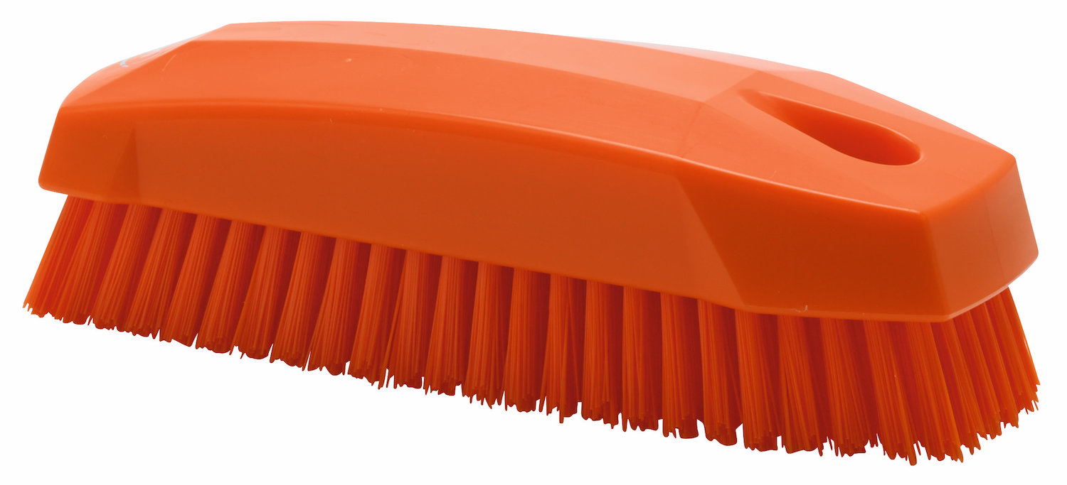 Vikan Hand Brush S / Nailbrush, 130 mm, Hard, Orange