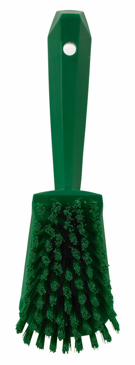 Washing Brush w/short Handle, 270 mm, Hard, Green