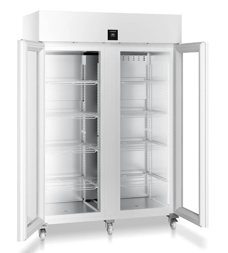 Liebherr SRPvh 1412 laboratory refrigerator, +0 °C ... +16 °C, 1091 L, DIN 13277 compliant, stainless steel inner liner, glass door