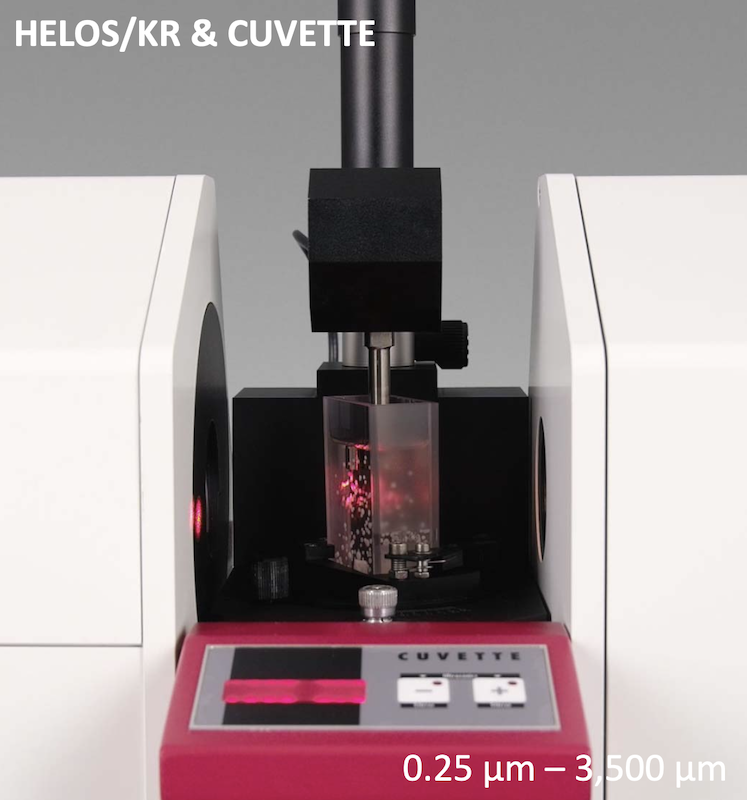 Sympatec HELOS KR, 0.1 - 8,750 µm, laser diffraction sensor