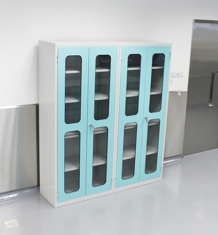 Advancelab Tall storage cabinet, (mm) 900 x 500 x 2100, glass doors, 5 shelvings, electrogalvanised steel