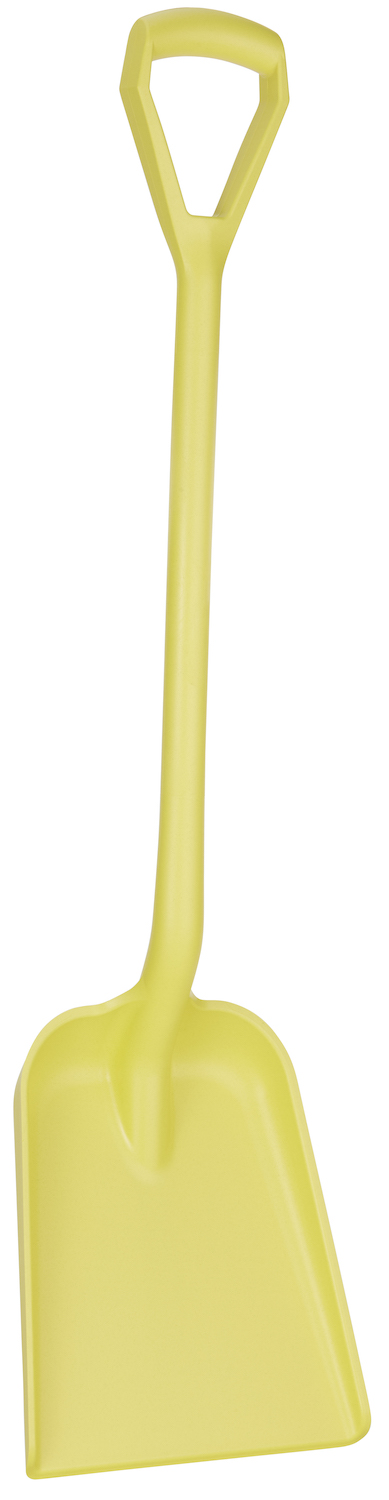 Vikan Shovel, Metal Detectable, D Grip, 327 x 271 x 50 mm, 1040 mm, Yellow