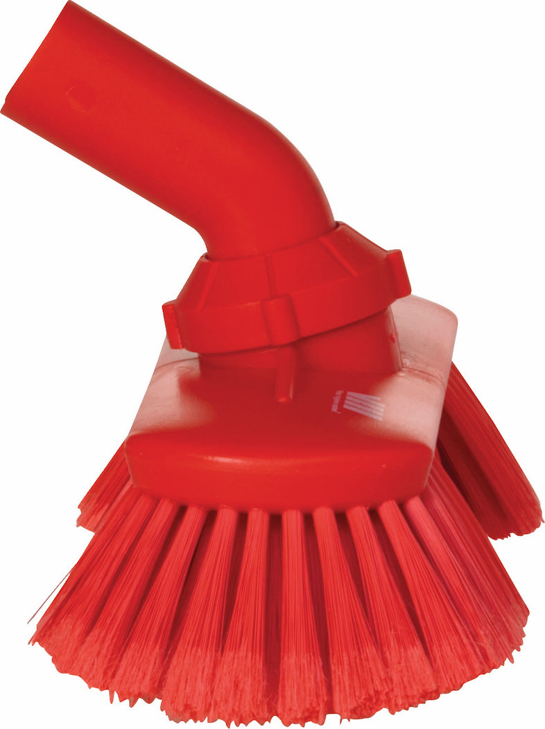 Washing Brush w/Angle adjustment, waterfed, 240 mm, Soft/split, Red