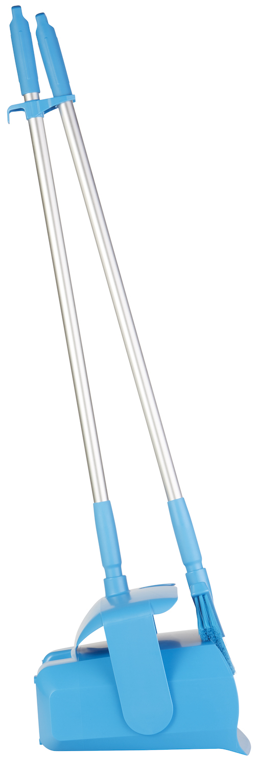 Vikan Dustpan set, closable with broom, 335 mm, Medium, Blue