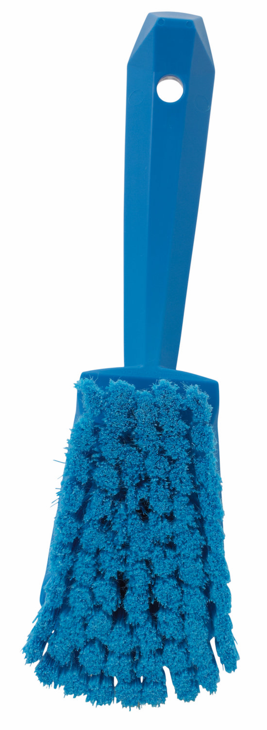 Washing Brush w/short Handle, 270 mm, Soft/split, Blue