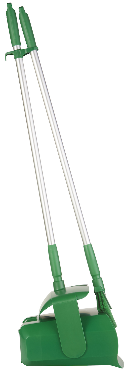 Vikan Dustpan set, closable with broom, 335 mm, Medium, Green