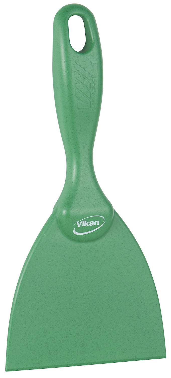 Vikan Hand Scraper, Metal Detectable, 102 mm, Green