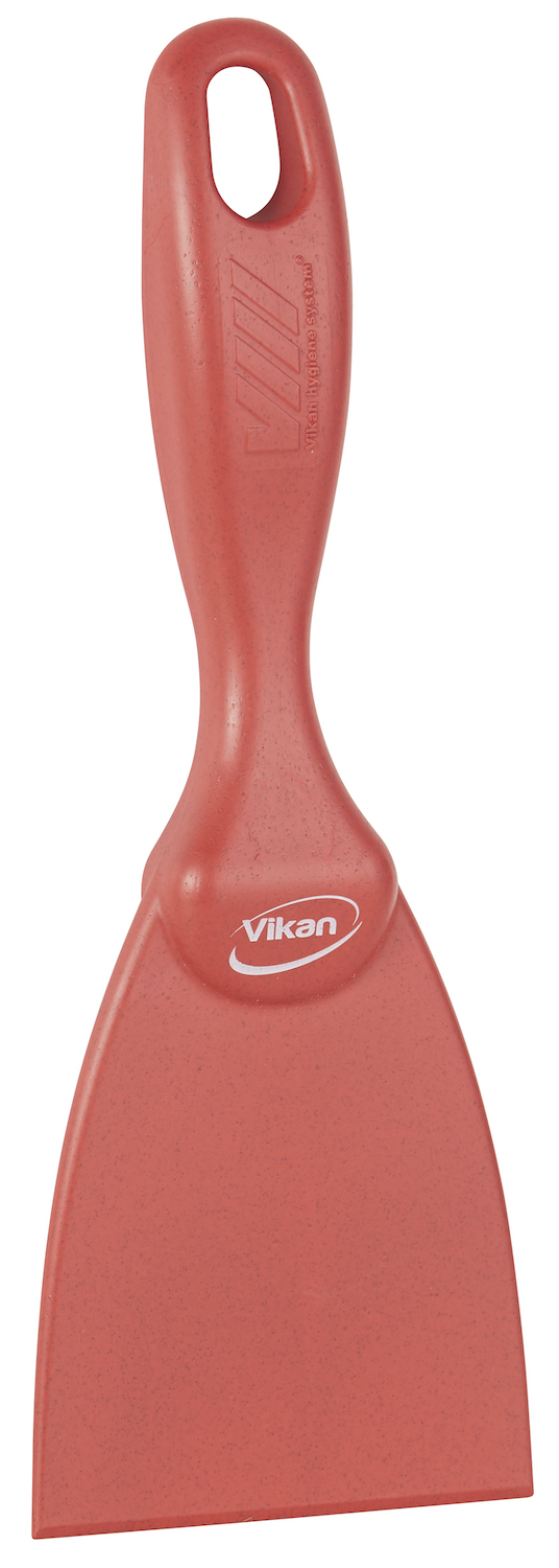 Vikan Hand Scraper, Metal Detectable, 75 mm, Red