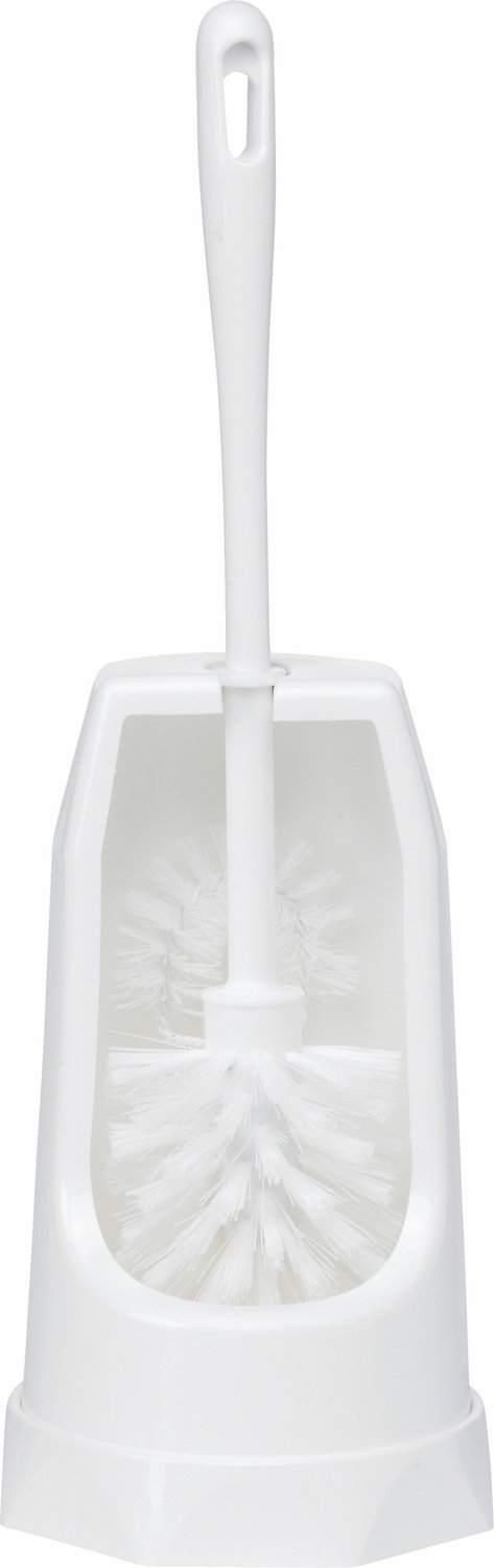 Toilet Brush w/Rim Brush, 400 mm, Medium,
White