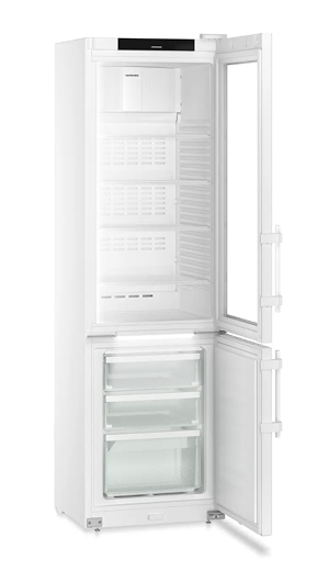 Liebherr SCFvh 4032 laboratory fridge-freezer combination, +3 °C ... +16 °C / −9 °C ... −30 °C, 206 L / 58 L, plastic interior, glass and steel doors, with NoFrost Liebherr SCFvh 4032 laboratory fridge-freezer combination, +3 °C ... +16 °C / −9 °C ... −30 °C, 206 L / 58 L, plastic interior, glass and steel doors, with NoFrost