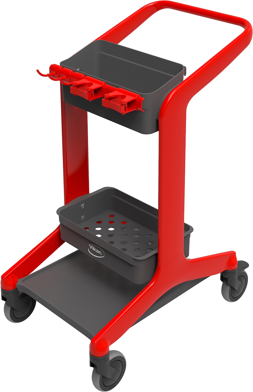 Vikan HyGo Mobile Cleaning Station, 780 mm, Red