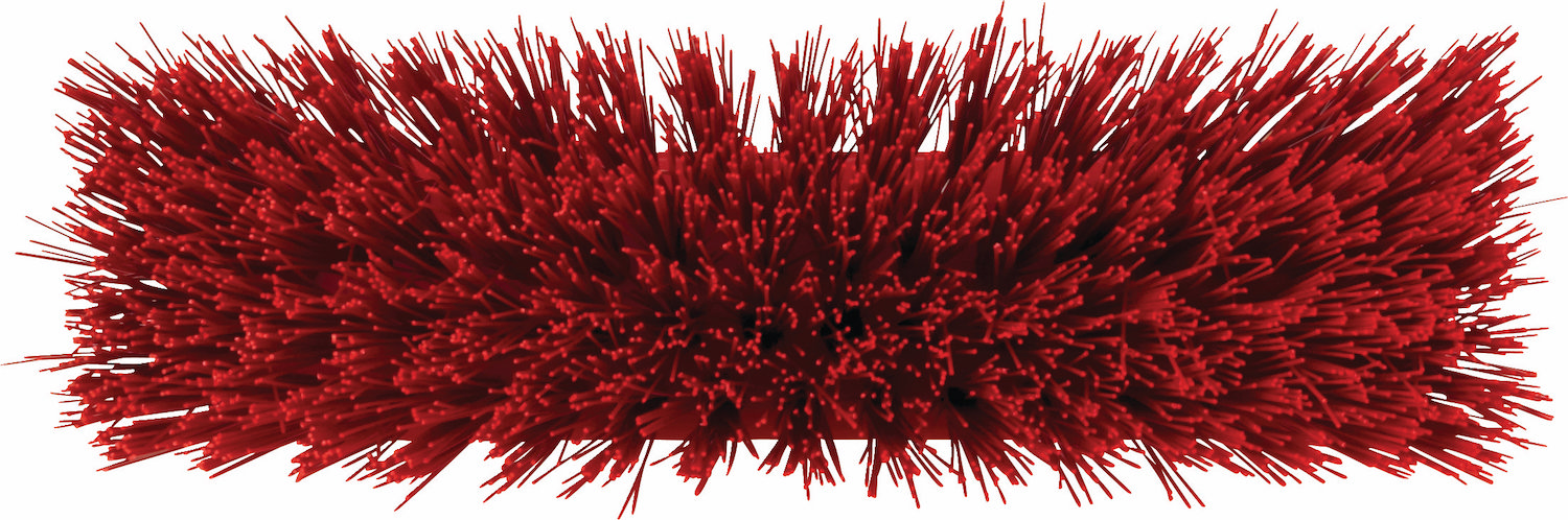 Broom, 330 mm, Very hard, Red