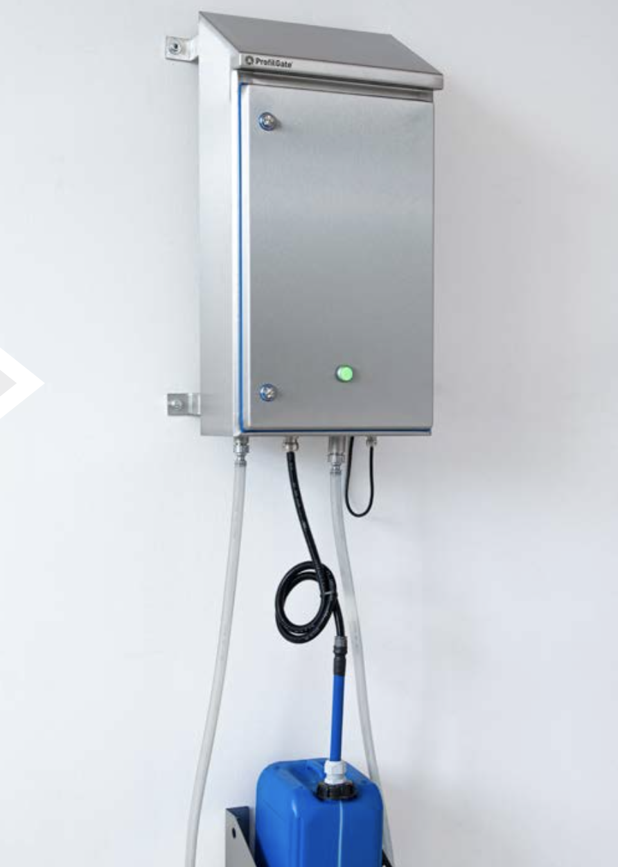 ProfilGate® aqua Dosing Station, WHD (mm) 390 x 210 x 650/769, with SIEMENS-LOGO control for wall mounting