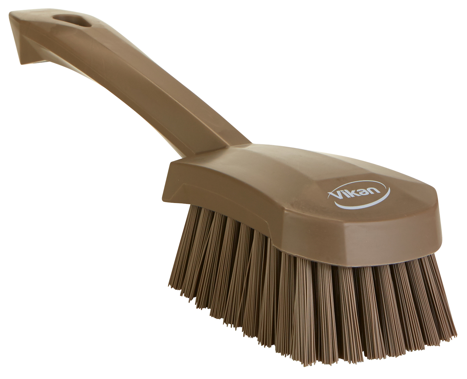 Washing Brush w/short Handle, 270 mm, Hard, Brown