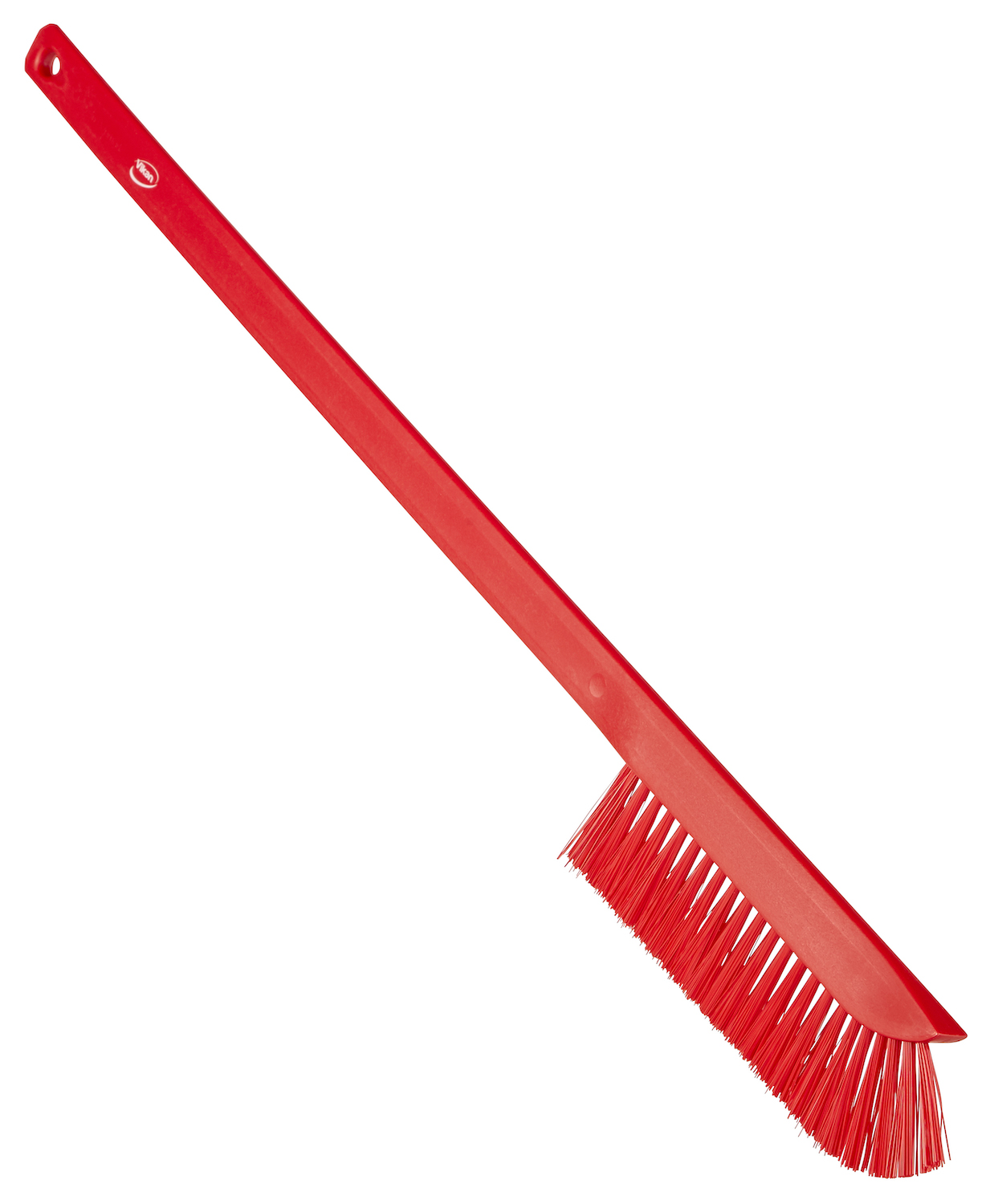 Ultra-Slim Cleaning Brush with Long Handle, 600 mm, Medium, Red