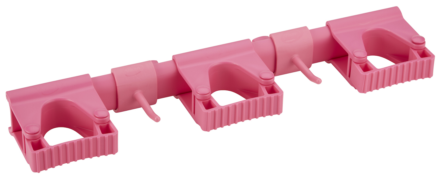 Vikan Hygienic Hi-Flex Wall Bracket System, 420 mm, Pink