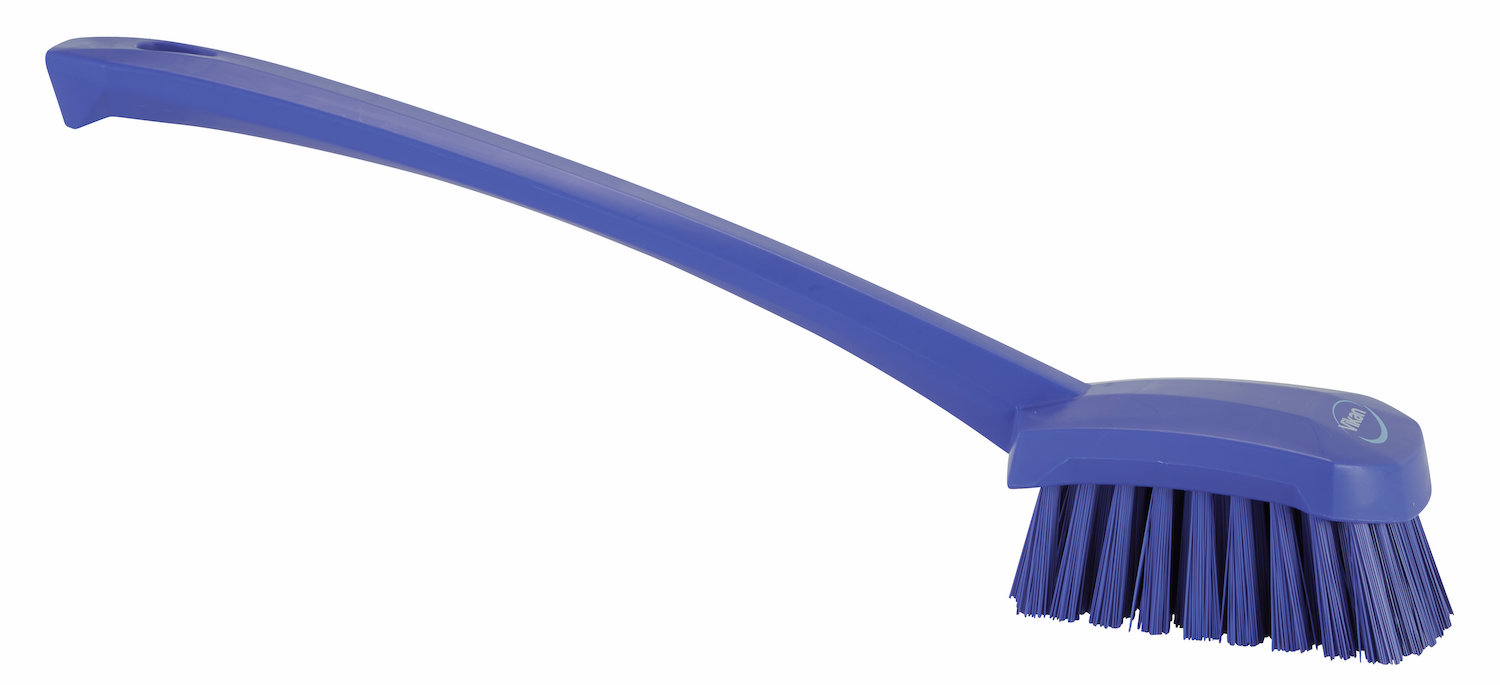 Vikan Washing Brush w/long handle, 415 mm, Hard, Purple