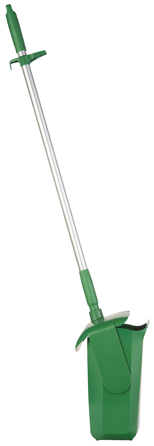 Vikan Dustpan set, closable with broom, 335 mm, Medium, Green