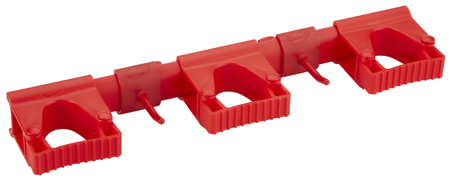 Vikan Hygienic Hi-Flex Wall Bracket System, 420 mm, Red