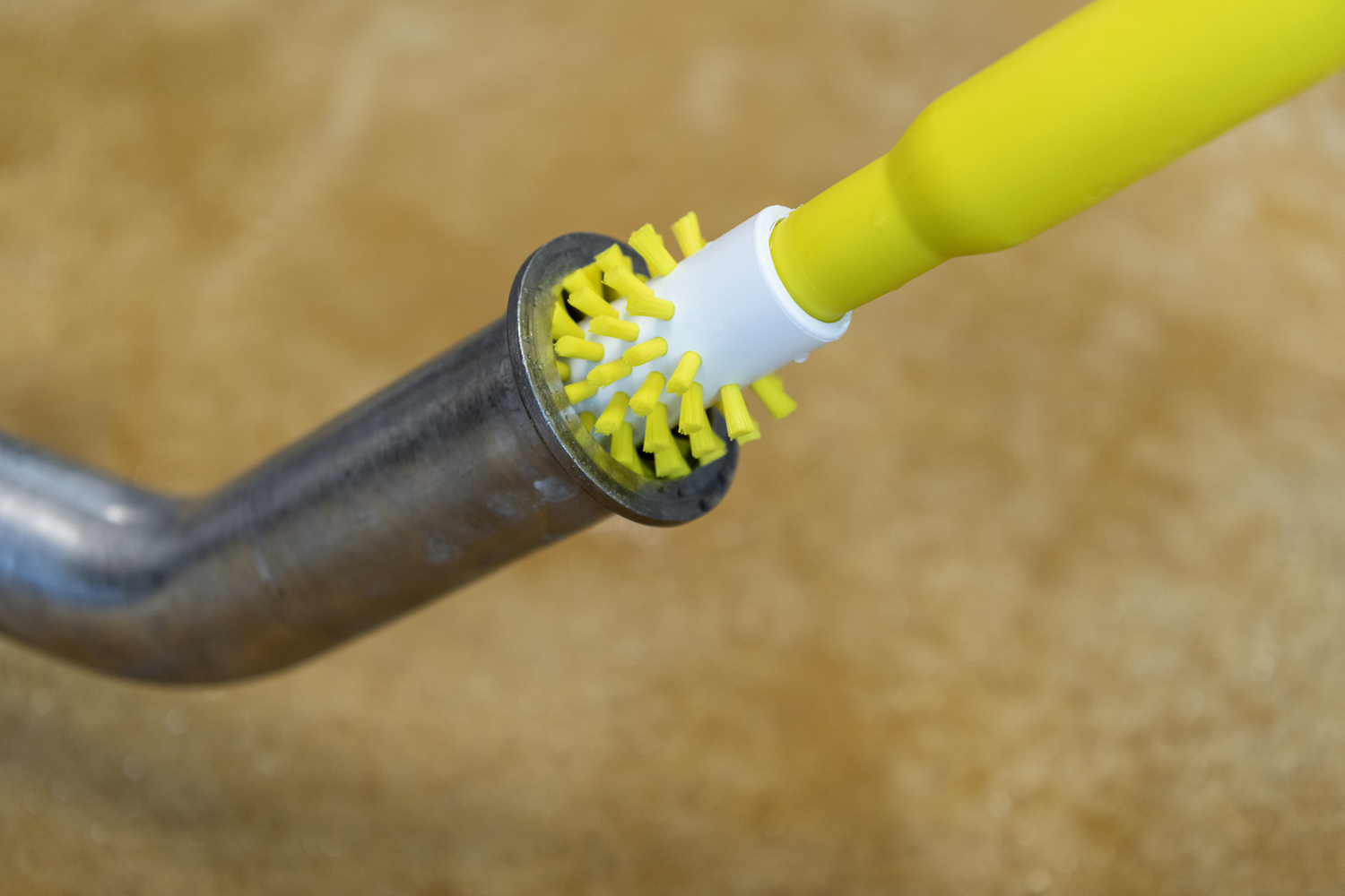 Pipe Cleaning Brush f/handle, Ø63 mm, 145 mm, Hard, Yellow