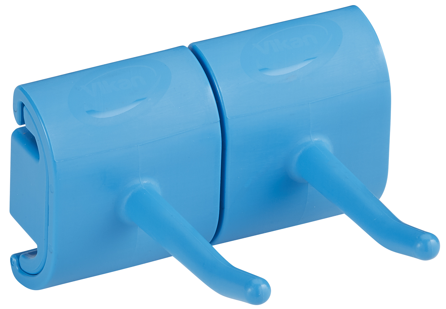 Vikan Hygienic Wall Bracket, Double Hook Module, 83 mm, Blue