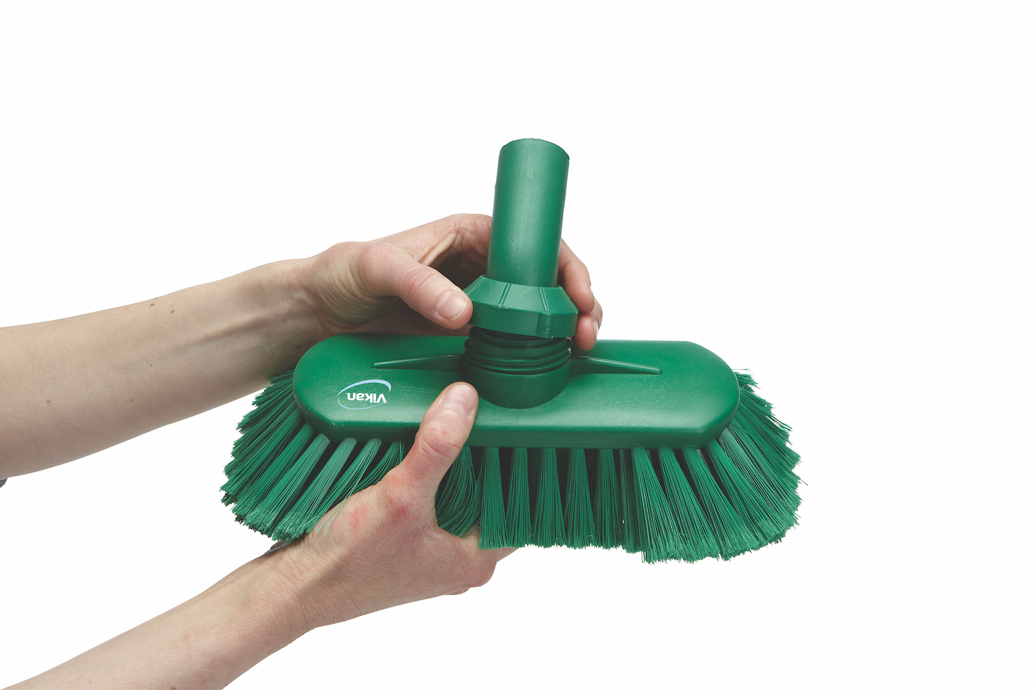 Washing Brush w/Angle adjustment, waterfed, 240 mm, Soft/split, Green