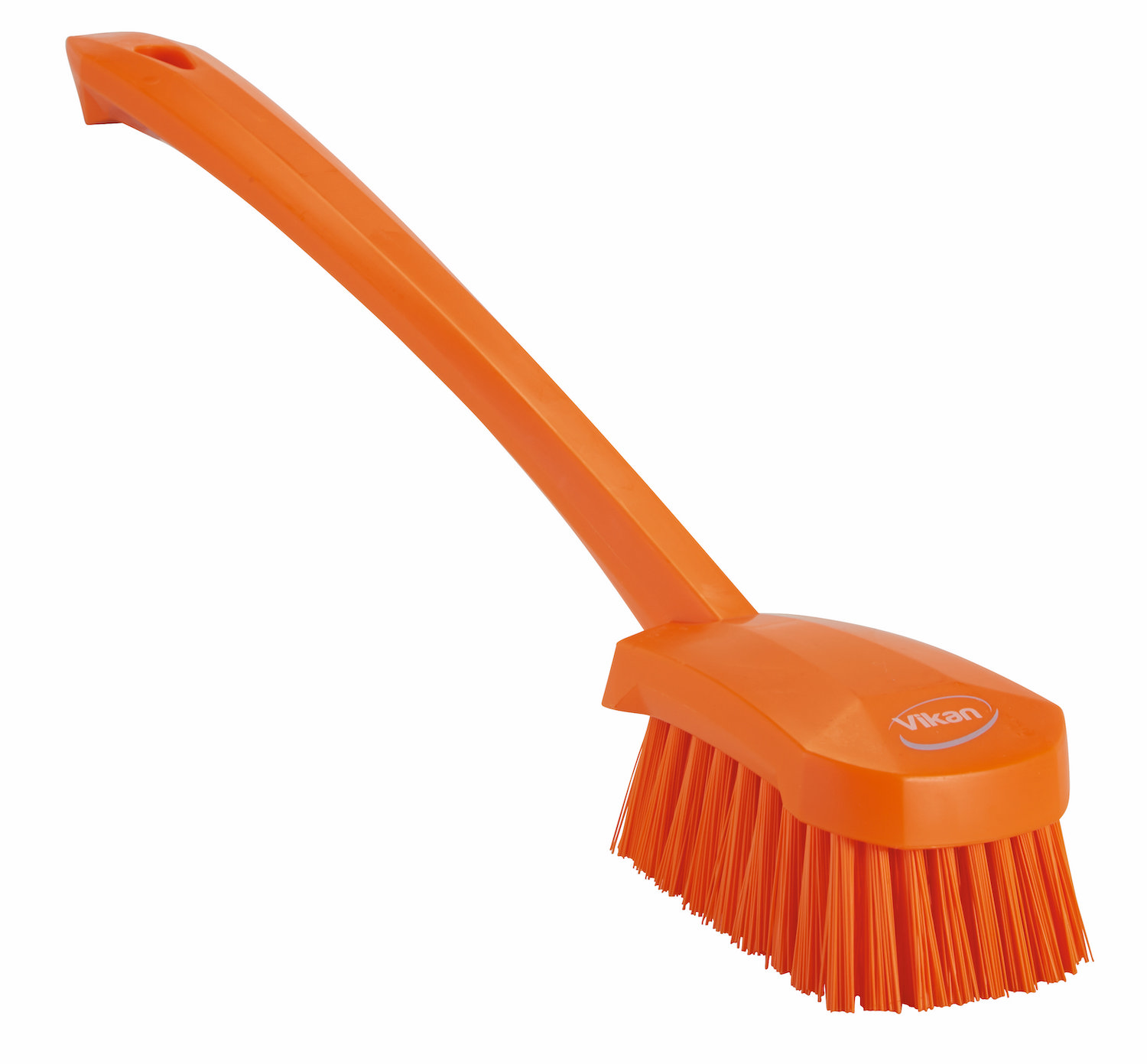 Vikan Washing Brush w/long handle, 415 mm, Hard, Orange