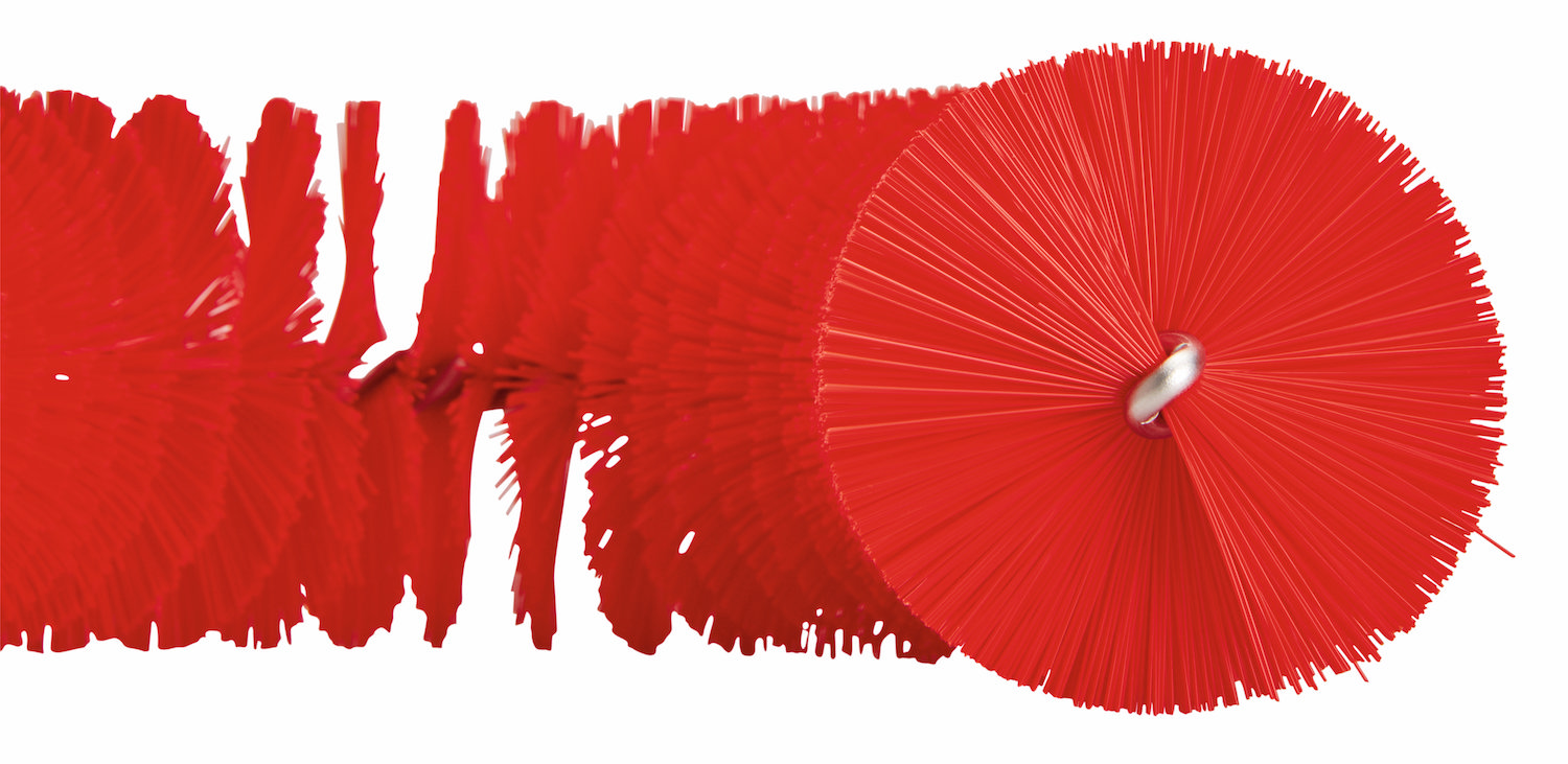 Pipe Exterior Brush, Ø55 mm, 360 mm, Medium, Red