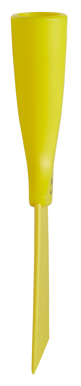 Nylon Scraper with Threaded Handle, 100 mm, Yellow