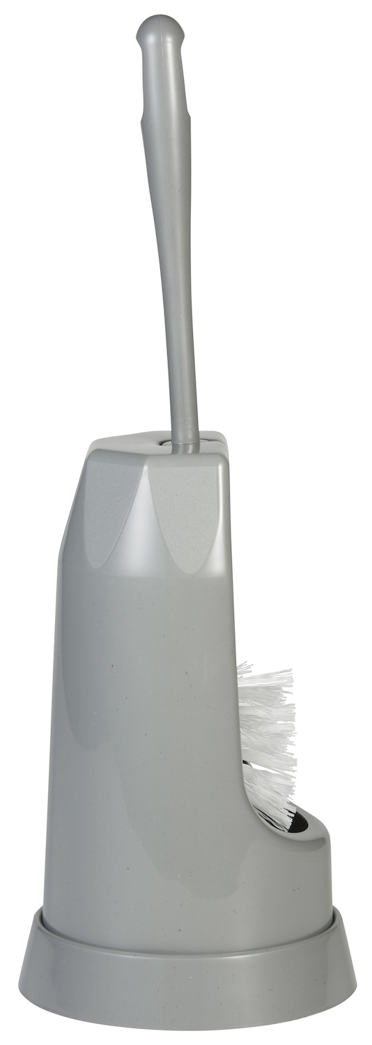 Vikan Toilet Brush w/Rim Brush, 400 mm, Medium, Grey