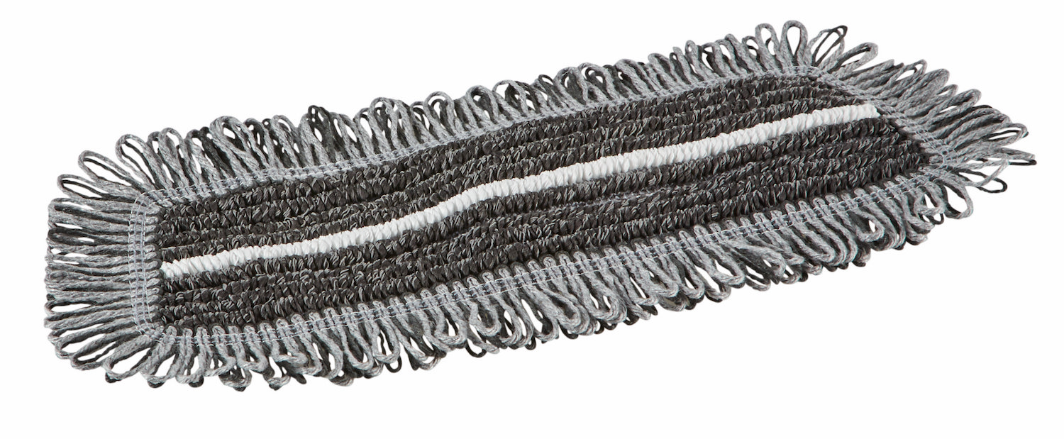 Vikan Damp 47 Dark microfiber mop, 25 cm, Hook & loop, Grey