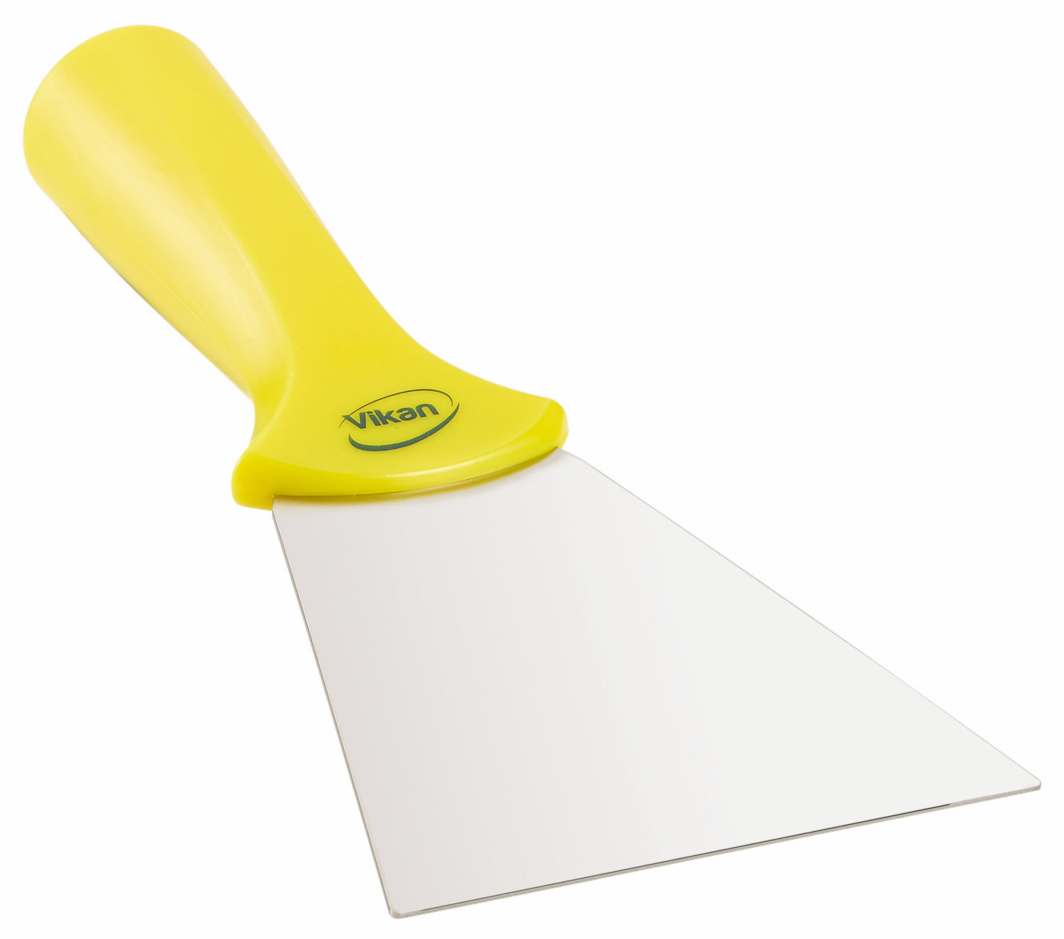 Stainless Steel Scraper with Threaded Handle, 100 mm, Yellow