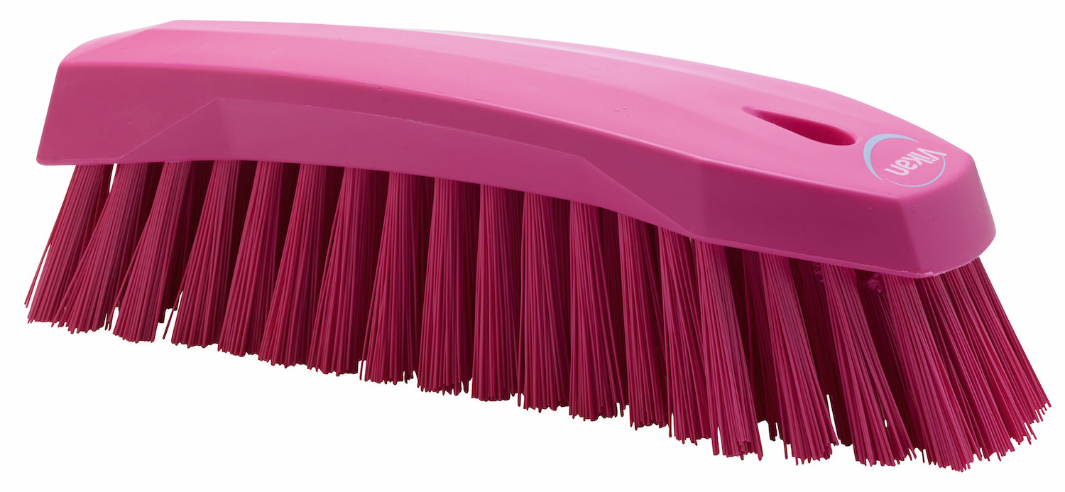 Vikan Hand Brush L, 200 mm, Hard, Pink