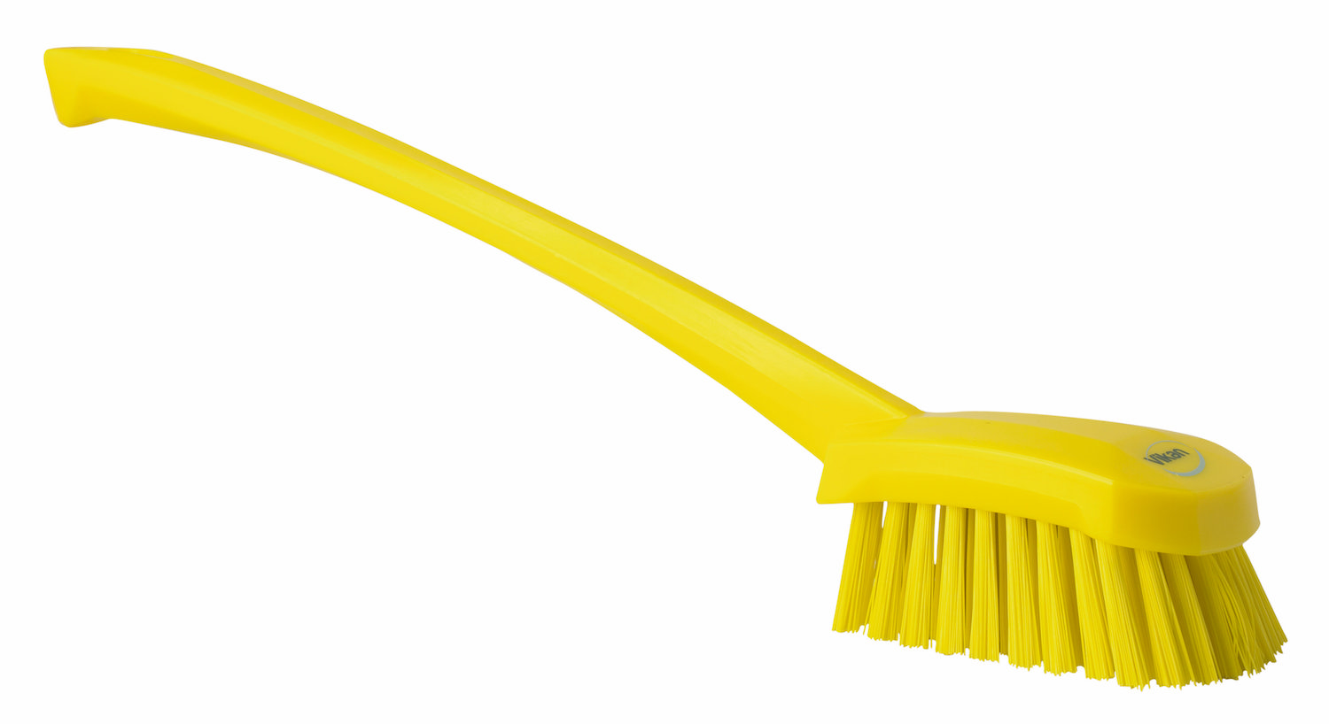 Vikan Washing Brush w/long handle, 415 mm, Hard, Yellow