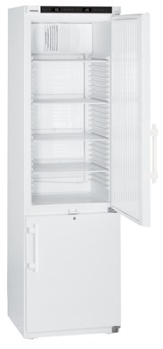 Liebherr LCv 4010 laboratory fridge-freezer combination, +3 °C ... +16 °C / −9 °C ... −30 °C, 240 L / 105 L, Comfort electronic controller, plastic inner, steel door