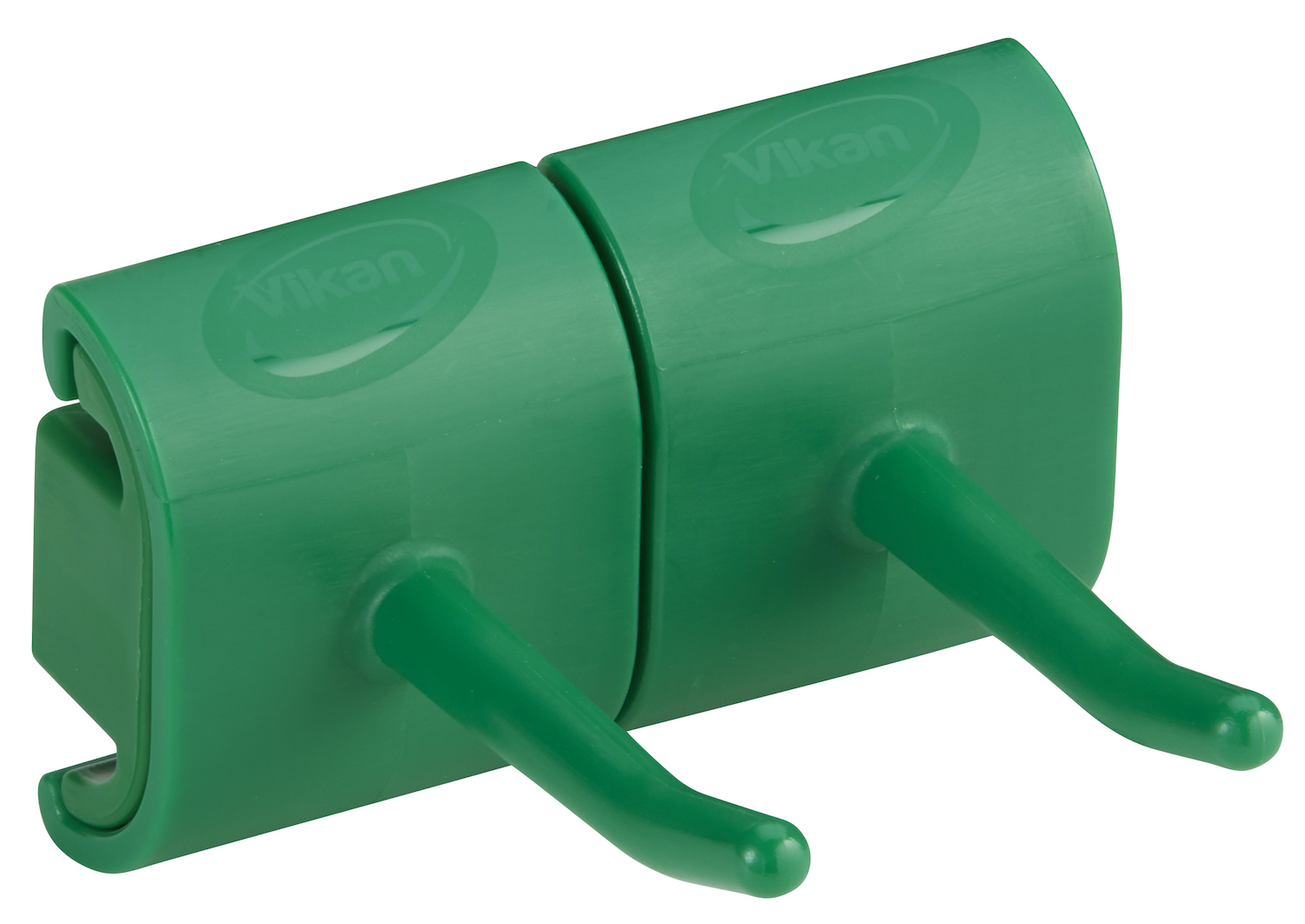 Vikan Hygienic Wall Bracket, Double Hook Module, 83 mm, Green