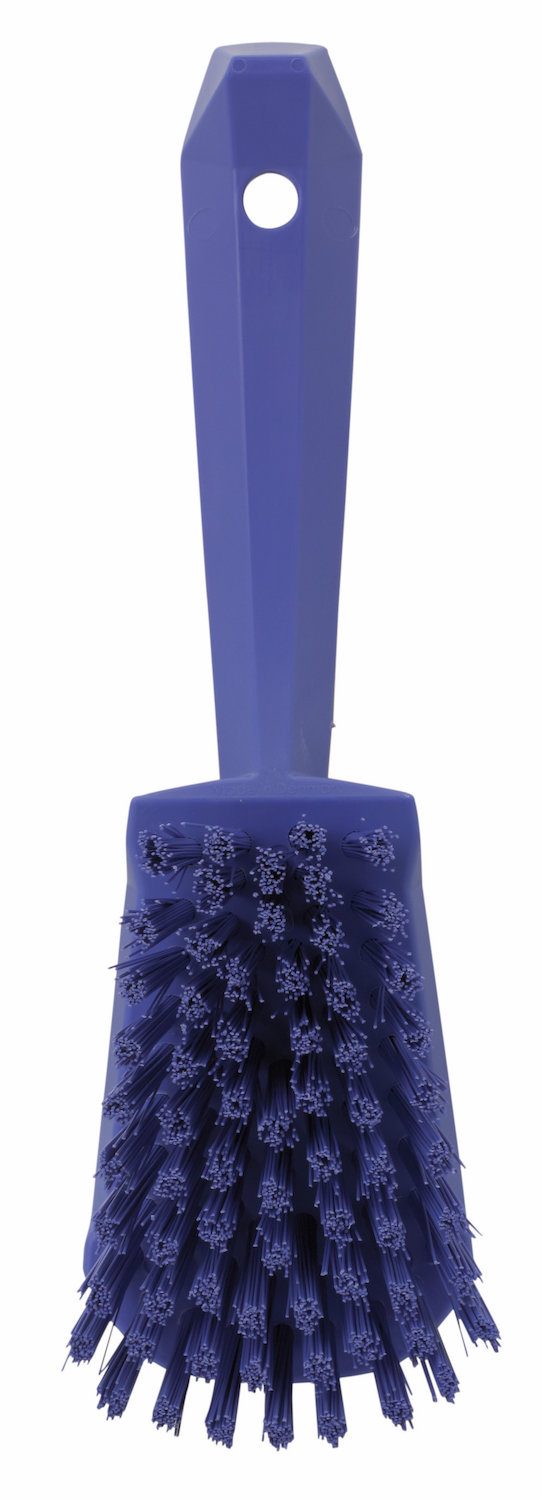 Washing Brush w/short Handle, 270 mm, Hard, Purple