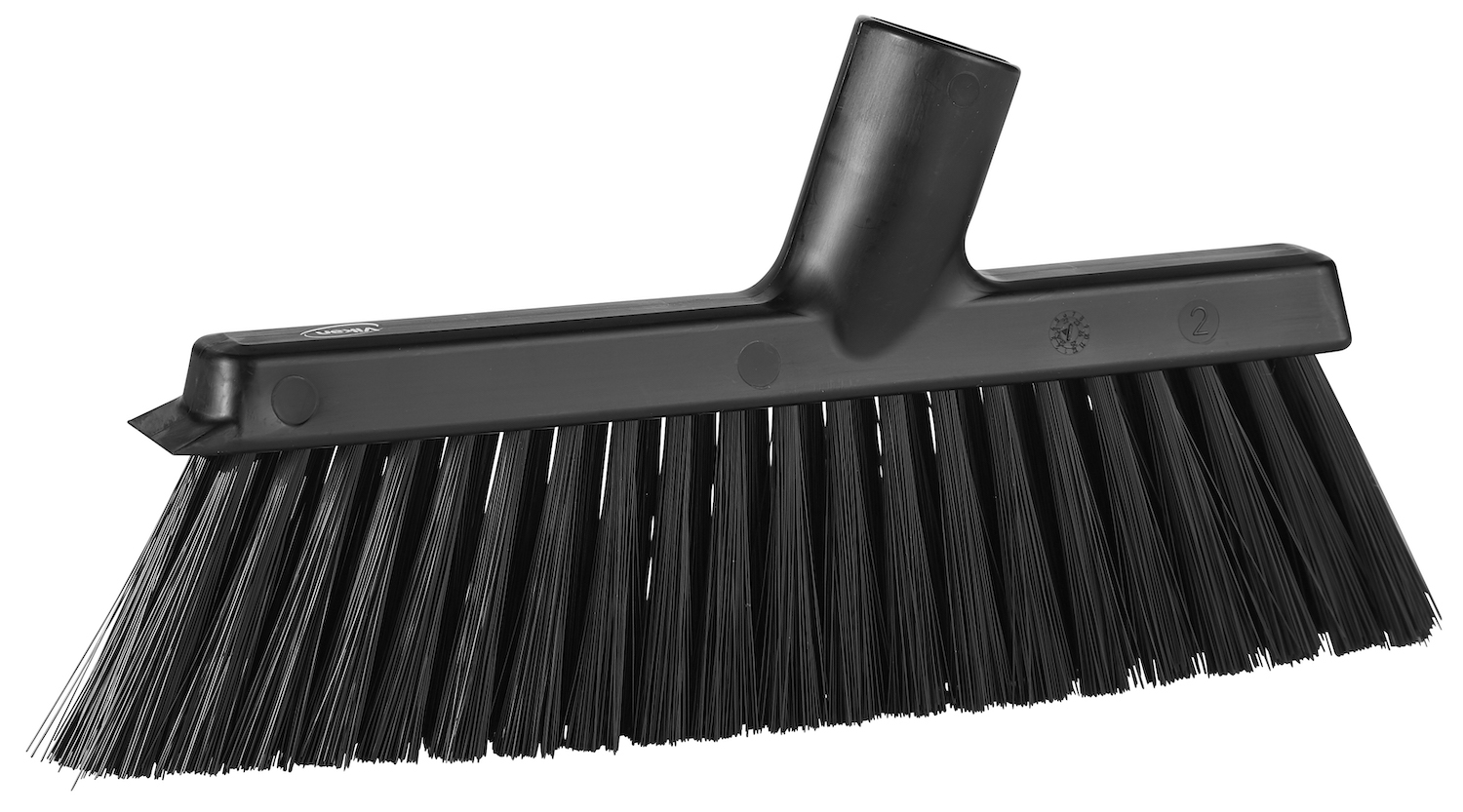 Vikan Dustpan Broom with Angled Thread, 250 mm, Medium, Black